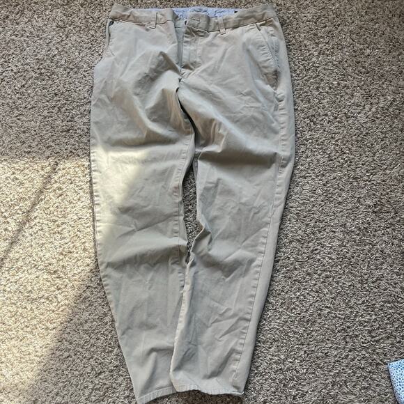 Bonobos Slim Taper Leg Stretchy Chinos Men's Performance 34x30Gray Zip Pocket - Picture 1 of 11